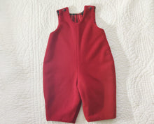 Load image into Gallery viewer, Baby Red Fleece Overall 12 Months
